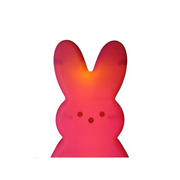 Peeps Bunny Blowmold LED Flickering Candle Light 10" Batteries Not Included NWT - Picture 3 of 16